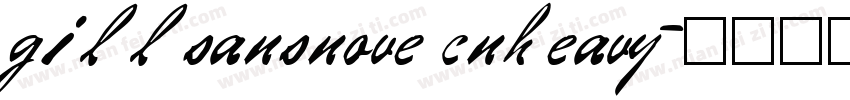 gillsansnove cnheavy字体转换